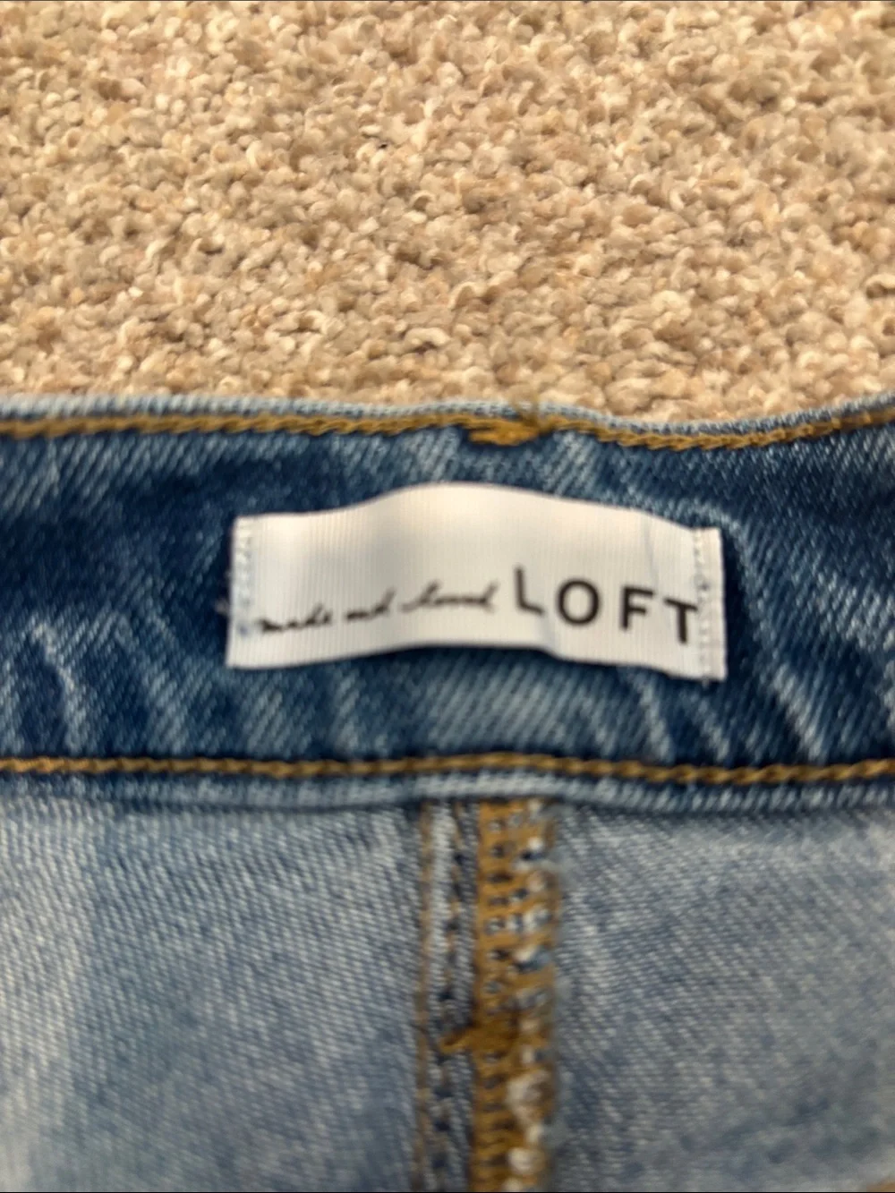 LOFT Medium Blue Wide-Leg Jeans - Picture 2 of 4